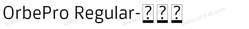 OrbePro Regular字体转换